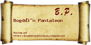 Bogdán Pantaleon névjegykártya